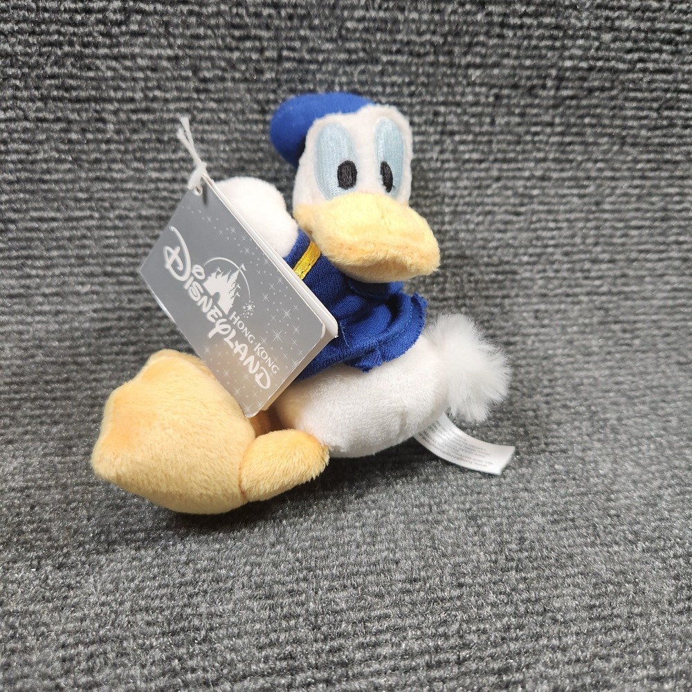 Vintage Donald‎ Duck Plush Bean Bag Disneyland Hong Kong 90s 6 " NEW